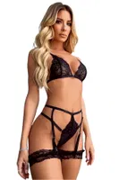 Jartiyerli Seksi Siyah Sütyen Takım Night Light 3346 Siyah