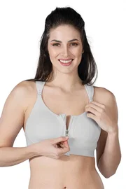 Emay Önden Fermuarlı Sporcu Penye Sütyen Emay 184