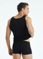 Organik Pamuk Elastan Erkek Boxer BlackSpade 9481  Siyah detay görünüm