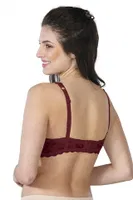 Pedli Dantelli Telli Toparlayıcı Sütyen B Cup Emay 188 B Bordo görsel 6