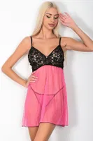 Pembe Seksi Gecelik Takımı Phevos 011-003624 Pembe detay görünüm