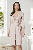 Penye 6lı Gelin Çeyiz Seti Çeyiz Takım Pierre Cardin 5040 Pudra detay görünüm