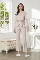 Penye 6lı Gelin Çeyiz Seti Çeyiz Takım Pierre Cardin 5040 Pudra görsel 7
