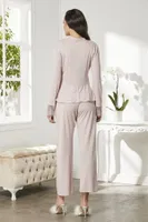 Penye 6lı Gelin Çeyiz Seti Çeyiz Takım Pierre Cardin 5040 Pudra görsel 8