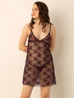 Phevos Fantezi Gecelik Mor görsel 6