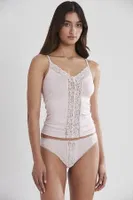 Pierre Cardin 370 Kaşkorse Dantelli Atlet Külot Takım Pudra görsel 6