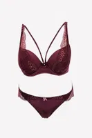 Pierre Cardin 4720 Balenli Dantelli Soft Pushup Sütyen Takım
