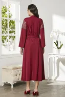Pierre Cardin 5045 Penye Altılı Çeyiz Seti Bordo farklı açı