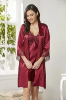 Pierre Cardin 6'lı Kısa Gecelik Sabahlık Çeyiz Set 6040 görsel 26