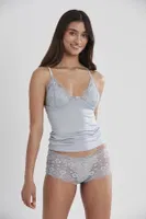 Pierre Cardin Dantelli Penye Atlet Külot Kaşkorse Set 332 Mavi farklı açı