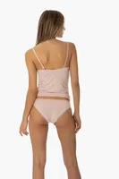 Pierre Cardin Kaşkorse Pamuklu Babydoll Çeyizlik Atlet Külot Takım 345 Pudra görsel 7