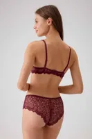 Pierre Cardin Mürdüm Balenli Soft Push Up Sütyen Takım 4742 Mor görsel 8