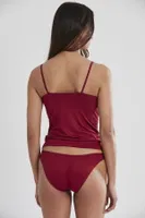 Pierre Cardin Penye Atlet Külot Kaşkorse Set Dantelli 356 Bordo görsel 9
