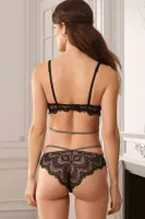 Pierre Cardin Robinetta Balenli Bralet Sütyen Takım 4730 Siyah detay görünüm