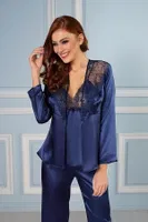 Pierre Cardin Saten Altılı Çeyiz Seti 6425 Lacivert görsel 8