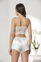 Pierre Cardin Saten Dörtlü Çeyiz Seti 7005 Ekru görsel 5