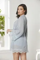 Pierre Cardin Saten Dörtlü Çeyiz Seti 7005 Mavi görsel 11