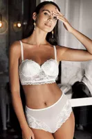 Push Up Sütyen Dantelli New Bra Lingerie 3022 Ekru detay görünüm