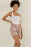 Saten Şort Pijama Altı Doremi 002-001095 Kahverengi görsel 5
