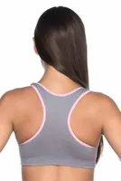 Seamless Double Toparlayıcı Büstiyer Sütyen Emay 4024 Gri Pembe görsel 4