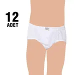Beyaz Erkek Çocuk Slip Külot 12Li Seher Yıldızı 0037 Beyaz