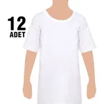 Erkek Çocuk Bisiklet Yaka Atlet 12Li Seher Yıldızı 0038 Beyaz