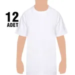 Erkek Çocuk Sıfır Yaka Atlet 12'Li Seher Yıldızı 0039 Beyaz