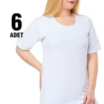 Seher Kollu Kaşkorse Bayan Atlet 6Lı SKD0011 Beyaz detay görünüm