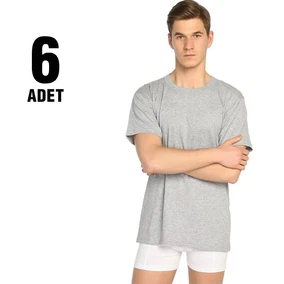 Seher Yıldızı Renkli Sıfır Yaka Erkek Atlet 6'Lı Seher Yıldızı 0003 - Alternatif Görünüm