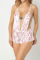 Sırt ve Göğüs Dekolteli Saten Şortlu Tulum Phevos 012-002262 görsel 5