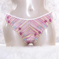 Anıl Slip Külot Çiçek İşlemeli Renkli Anıl 2789 - 10 Adet