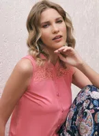 T-Shirt ve Pantolon Takım Anıl 9771 Pembe detay görünüm