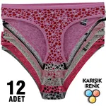 Tutku 0520 Belgin Bikini - 12 Adet Asorti