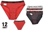 Tutku Elvan Bayan Bikini 0545 - 12 Adet Karişik Renk