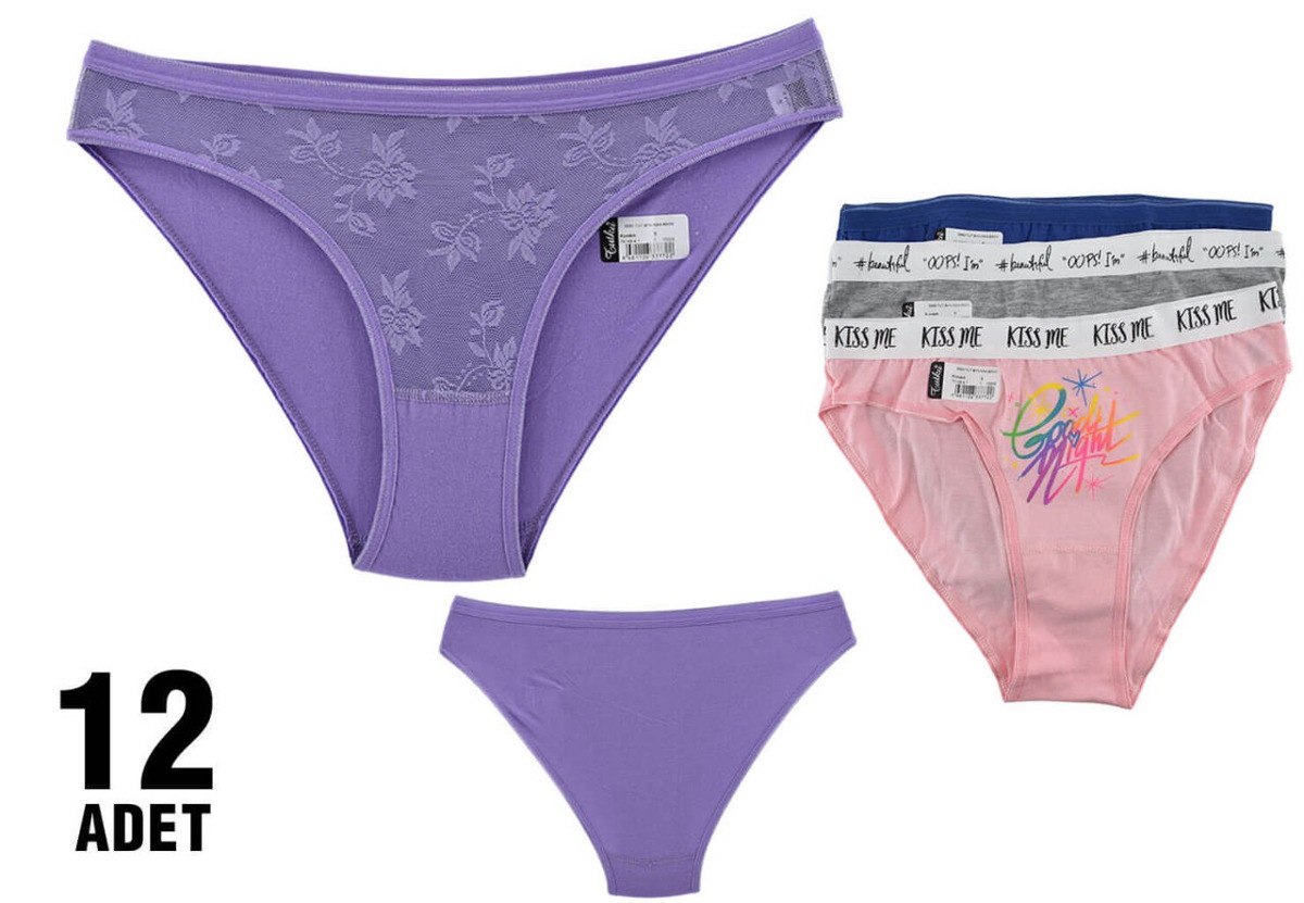 Nika Kadın Bikini Külot Tutku 0550 - 12 Adet