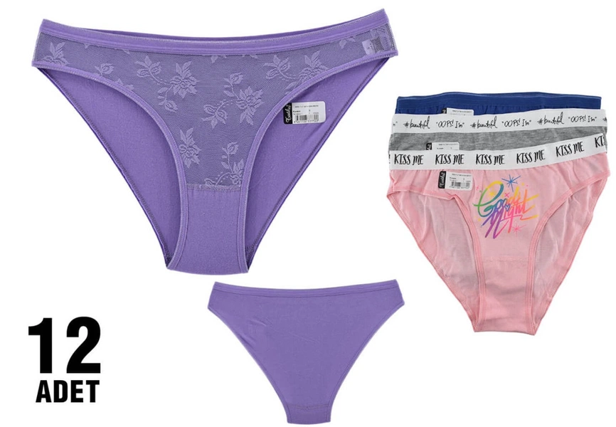 Nika Kadın Bikini Külot Tutku 0550 - 12 Adet