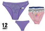 Nika Kadın Bikini Külot Tutku 0550 - 12 Adet Karişik Renk
