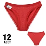 Işıl Kadın Bikini Tutku 0773 - 12 Adet Kırmızı detay görünüm