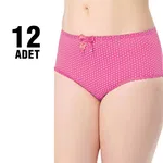 Puantiyeli Kadın Bato Tutku 0933 - 12 Adet Pembe görsel 4