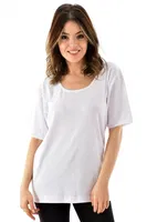 Kaşkorse Kadın %100 Pamuk Bisiklet Yaka Atlet Tutku 0141 - 6 Adet Beyaz görsel 4