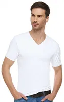 Tutku Elit Erkek Pamuklu V Yaka T-Shirt Atlet 1303 Beyaz detay görünüm