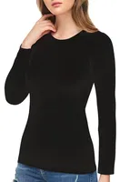Tutku Elit Elastan Bayan Uzun Kollu T-Shirt Atlet 2203 Siyah