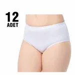 Elit Yazılı Kadın Bato Külot 12Li Tutku Elit 2403