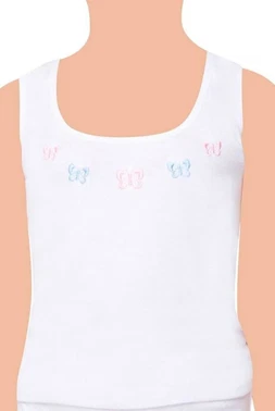 Tutku Tutku Kız Çocuk Kalın Askılı İşlemeli Atlet 0166 - 6 Adet - Alternatif Görünüm