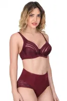 Emay 177 D CUP Toparlayıcı Minimizer Sütyen Külot Takım Bordo detay görünüm