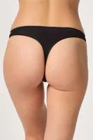 Yapıştırma Lazer Kesim String Külot Emay 2802 Siyah görsel 9