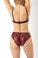 Zebra Desenli Sütyen Takım DoReMi 002-001601 Kırmızı görsel 8