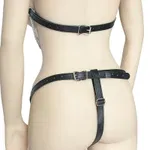 Zincir Detaylı Harness MissisX 2120 Siyah detay görünüm