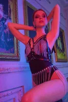 Zincirli Siyah Fantezi Harness MissisX 2072 Siyah görsel 5