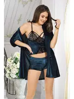 Kadife Şortlu Takım Sistina 1397 Petrol Yeşili detay görünüm